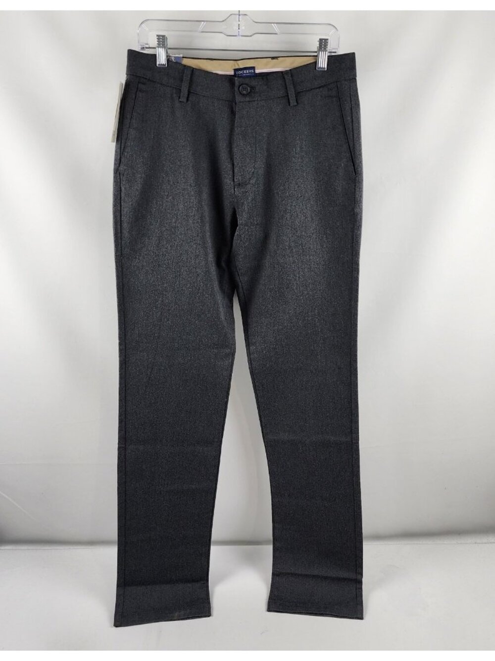 Dockers Pants Men 31x34 Gray Signature Khaki Slim Fit Lux Cotton Stretch NWT